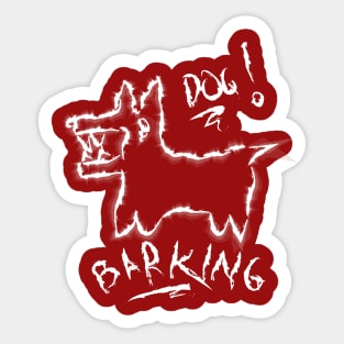 barking dog Sticker